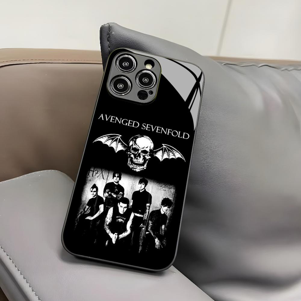 A-Avenged Sevenfold Phone Case for Iphone 17 Air 16 15 14 12 11 13 Pro Max Mini X Xr Xs Puls Black Glass Cover