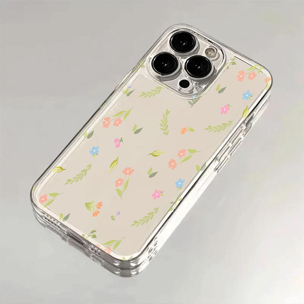 Flower Phone Case for IPhone 16 15 14 13 12 11 Pro Max 14 15 16 Plus Shockproof Transparent Soft Cover Bumper Dustproof