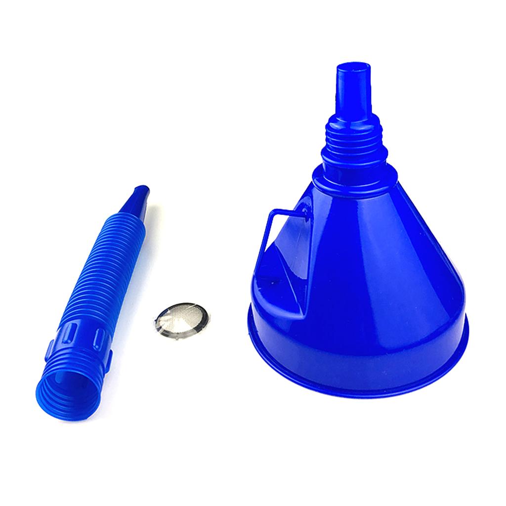 Vielseitiger Economy-Trichter mit Spritzschutz, breitem Hals und Griff, flexiblem Auslauf, Economy-Trichter für Benzin und Flüssigkeiten