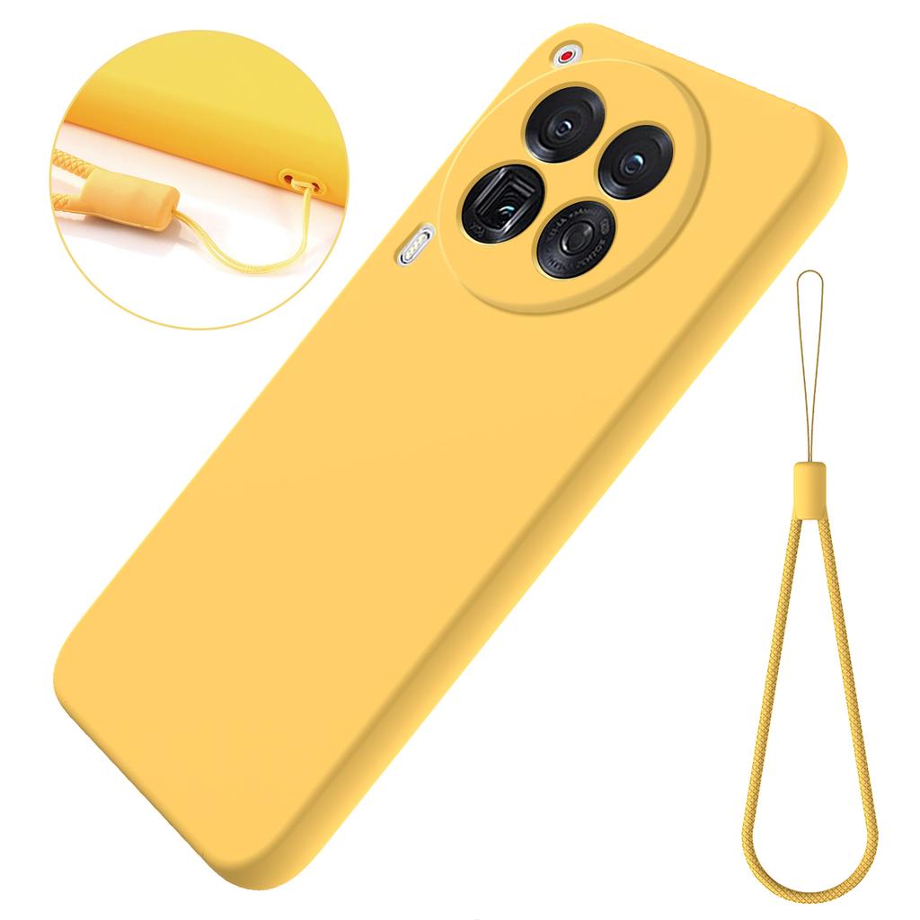 For TECNO Camon 30 Premier 5G Case Liquid Silicone Anti-Fall Phone Cover with Hand Strap