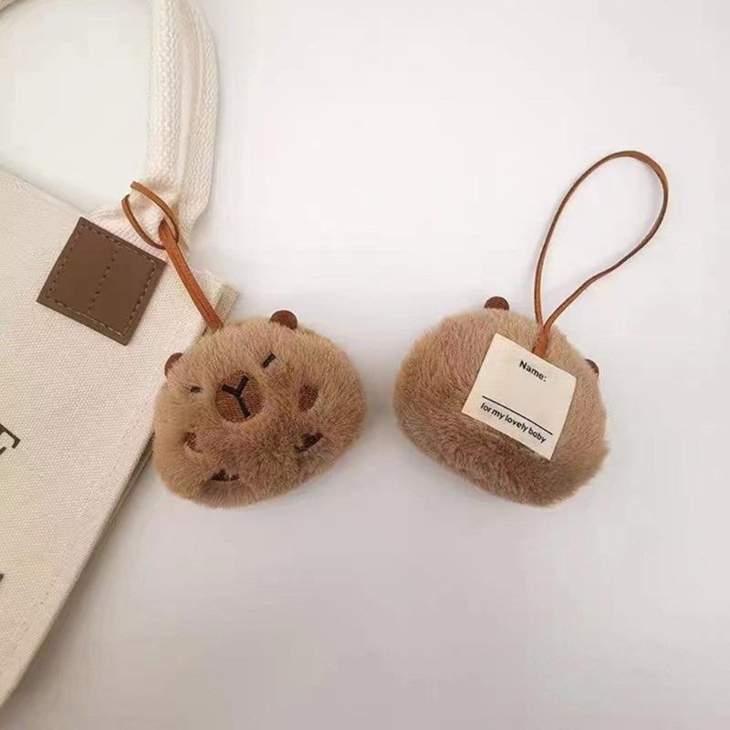 Cute Capybaras Toy Keychain Bag Pendant Delightful Capybaras Doll Keychain Pendant Stuffed Toy Hangers Accessory for Girl