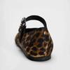 Luxury Designer Leopard Ballet Flats Women Fashion Metal Buckle Wide Strap Women Shoes Low Heel Mary Jane Shoe Zapatos De Mujer