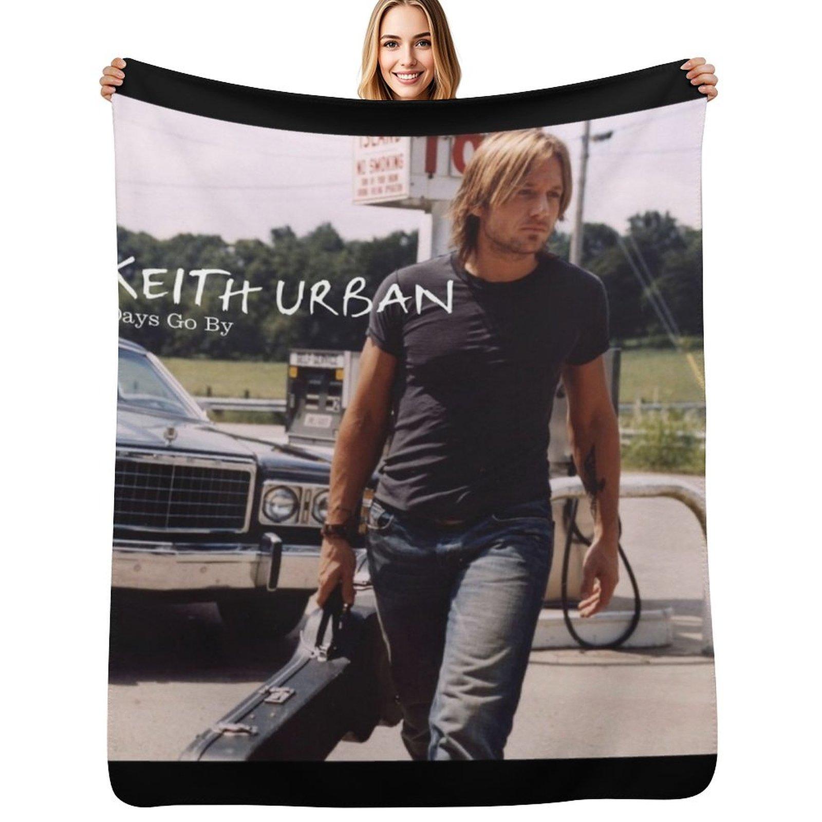 Keith Urban Days go by Throw Blanket Soft Bedroom Blanket for Night Sleeping Size: 75*100cm, Weight: 230 GSM