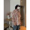 Men's Casual Beach Style Summer New American Retro Lazy Style Full Printed Flower Design Sense Half Sleeve Flower Shirt