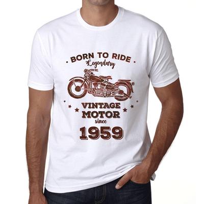 Vintage Tee Shirt för män Grafisk T-shirt Easy Rider Sedan 1959 Vit