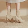 Sexy Sock Boots Suede Stretch Boots High Heels Boots  for Women Fashion Shoes 2025 Spring Autumn Ankle Boots Female 5145