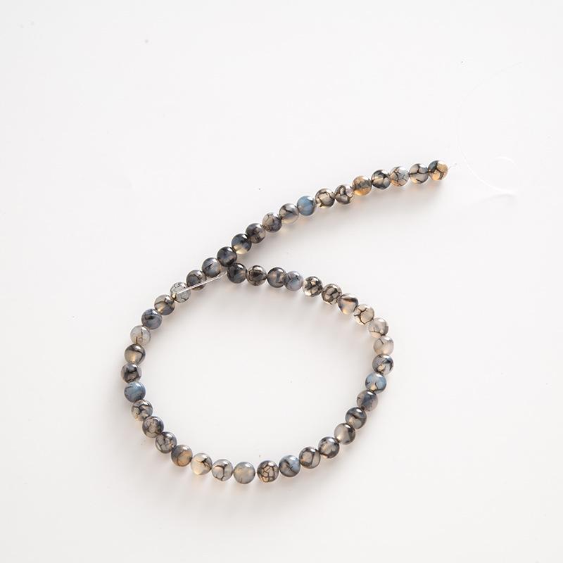 Dragon Pattern Black and White Agate Beads for DIY Jewelry and Bracelet Making.