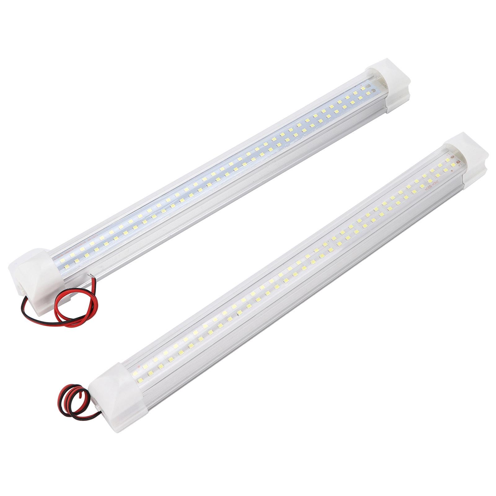 

12 В 72 светодиодных полосок для салона, белый свет, выключатель для автомобиля, фургона, грузовика, прицепа, судна, каравана