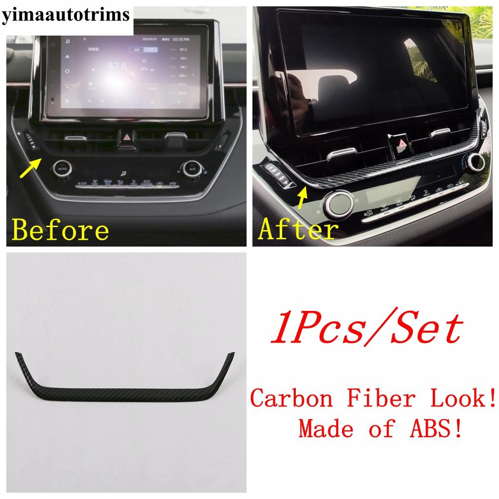 

Steering Wheel / AC Navigation Strip / Head Light Cover Trim For Toyota Corolla Cross XG10 - 2025 Carbon Fiber Accessories Central Air Vent