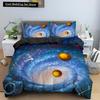 3D Galaxy Duvet Cover King Double Twin Queen Full 2/3pcs Bedding Set Universe Outer Space Themed Starry Polyester Quilt Cover