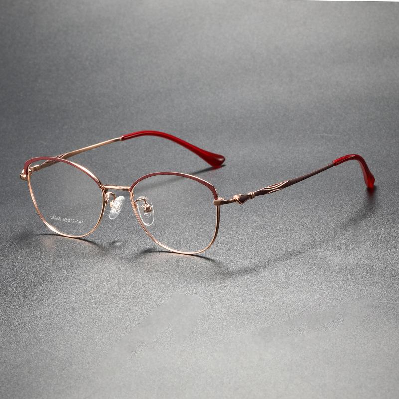 

New Vintage Brand Women Round Small Frame Photochromic Prescription Glasses Anti Blue Ray Hyperopia Myopia Astigmatism Eyewear Non-Prescription&1.56&Anti Blue Ray красный