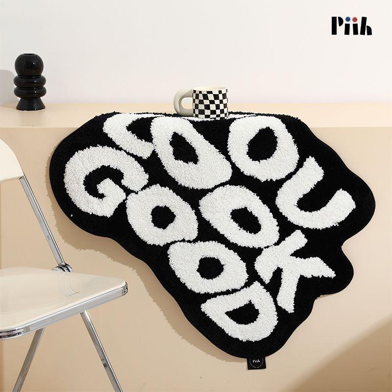 Nordic Letter Irregular Carpets Decoration Bedroom Bedside Plush Rug Home Sofa Living Room Fashion Non-slip Floor Mat Washable