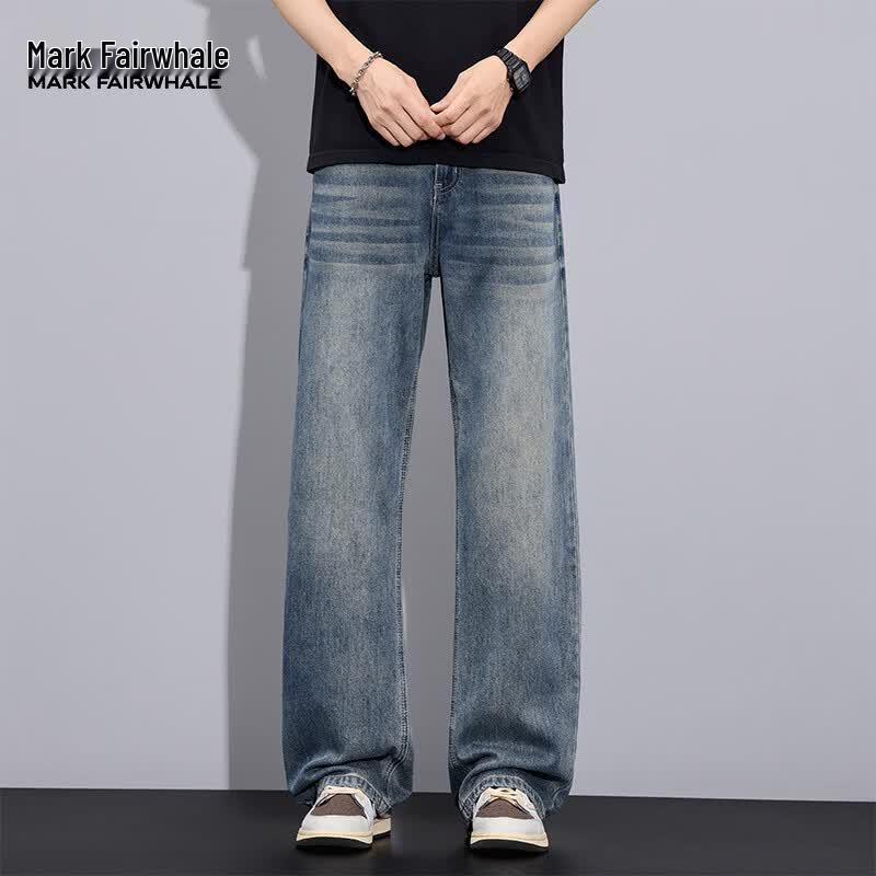 MARK FAIRWHALE Men's Loose Straight-Leg Jeans