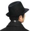 Spring Summer Men'S Woolen Fedoras Outdoors Unisex Keep Warm Rolled Brim Felt Hat British Retro Versatile Casual Gentleman Hat