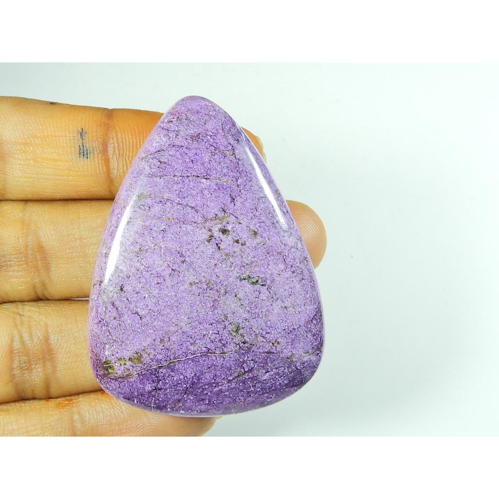 35X47X06 MM Natural Stichtite Pear Shape Cabochon Loose Gemstone 76Cts. SK-4768