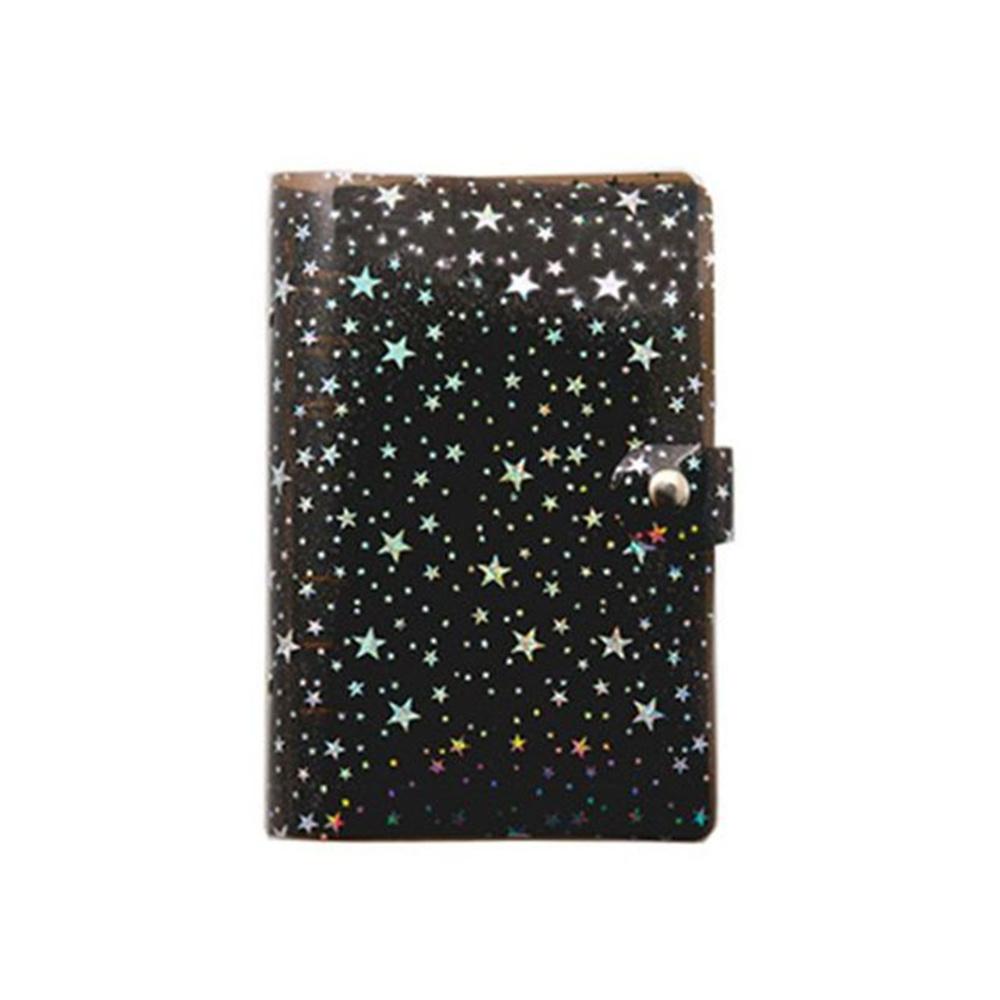 

Y2k Stars Transparent Plastic Clip File Folder A6 Notebook Cover Loose Leaf Ring Binder Planner Agenda School Office Supplies