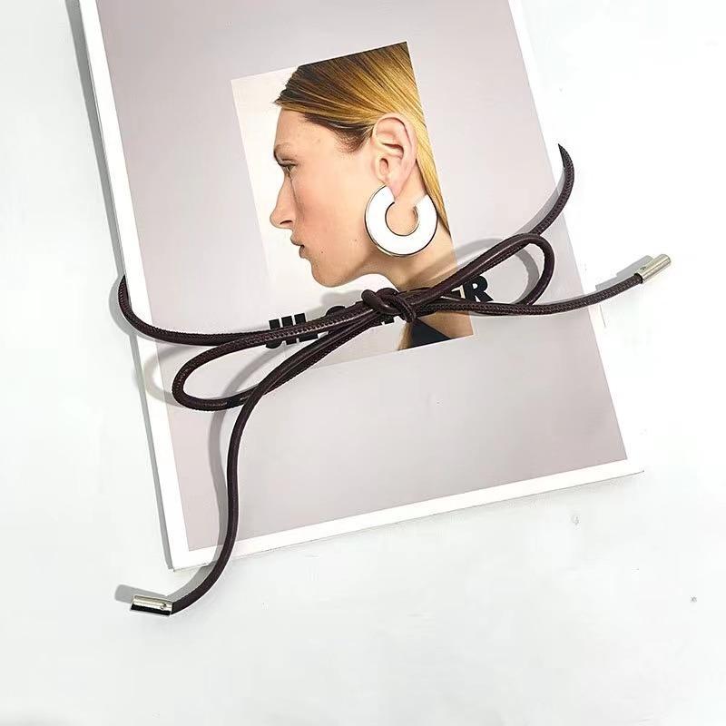 Fashion Leather Thin Belts Women Dress Coat Shirt Decor Rope Belt Solid Color Lanyard For Waist Simple Long Belt Cord Wholesale