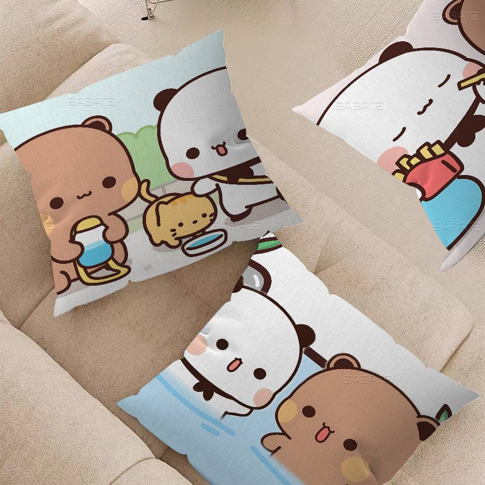 Bubu And Dudu Cute Cartoon Pillow Cushion Cover Pillowcase Living Room Sofa Home Decor Customized