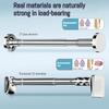 Multifunctional Extendable Rod Adjustable Stainless Steel Curtain Telescopic Pole Household Hanging Rod Bathroom Product 50-80cm