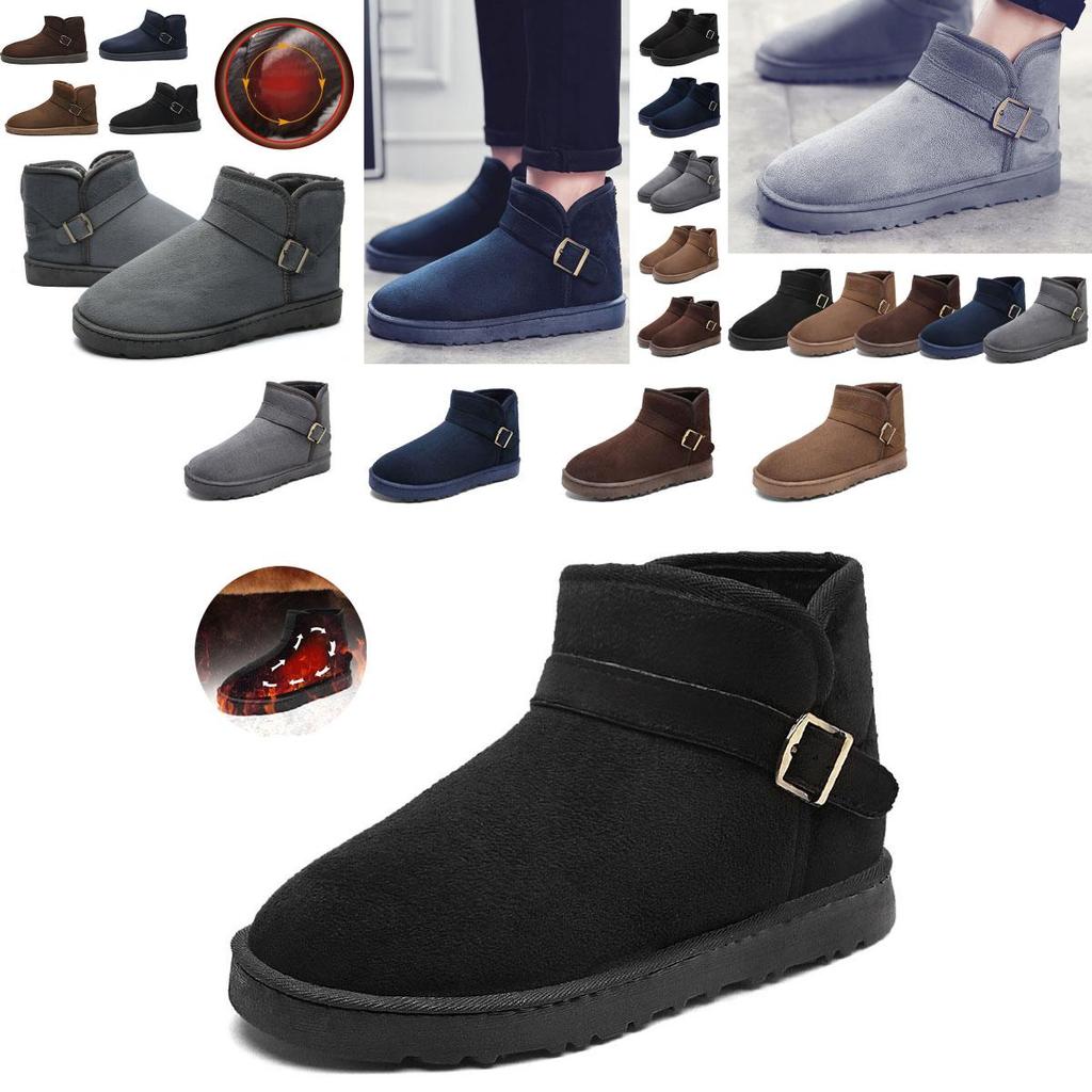Cozy Waterproof Men Women Winter Snow Boots With Soft Fur Lined Ankle Design