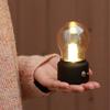 Retro-Glühbirnen-Licht, LED-Nachttischlampe, USB wiederaufladbar, Ambiente-Schreibtischlicht, warmes Licht für Schlafzimmer, Wohnzimmer, Nachttischlampe