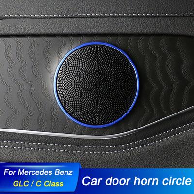 Auto Audio Hoorn Deur Luidspreker Cover Ring Decoratieve Cirkel Geschikt Voor Mercedes Benz C-Klasse W205 E-Klasse W213 GLC-Klasse X253