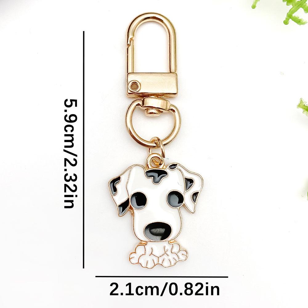 Cartoon Drip Oil Dog Keyring: Schnauzer, Corgi, Pekingese Zinc Alloy Pendant
