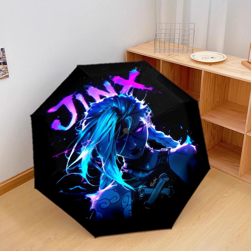 1PC Jinx Automatic Umbrella - Suitable Travel Outdoor Portable Umbrella Birthday Gift Daily Essentials