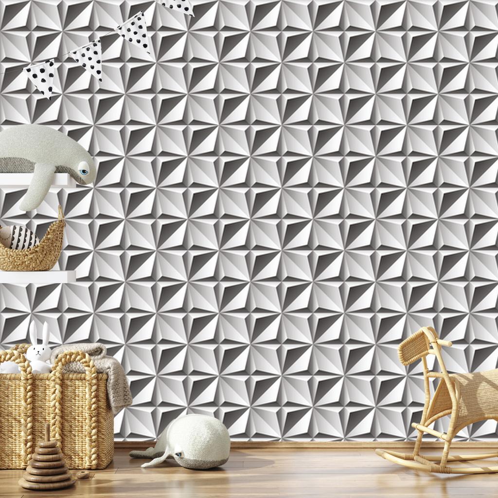 3D optical geometric figures wallpaper for living room and bedroom 50x1000