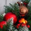 Factory Christmas Wreath Door Hanging Decorative Vine Snowfall for Mall Entrance Stair Handrail Pendant Bell Artificial Flower