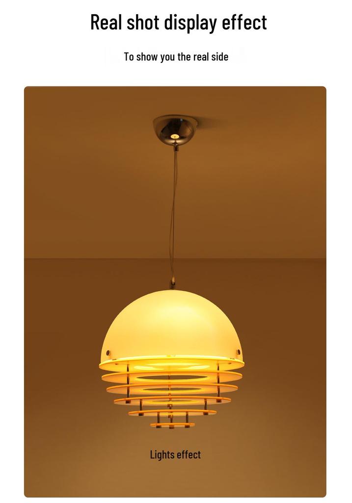 Retro Sunset Orange Pendant Light for Warm Bedrooms, Dining Rooms, and Tea Shops