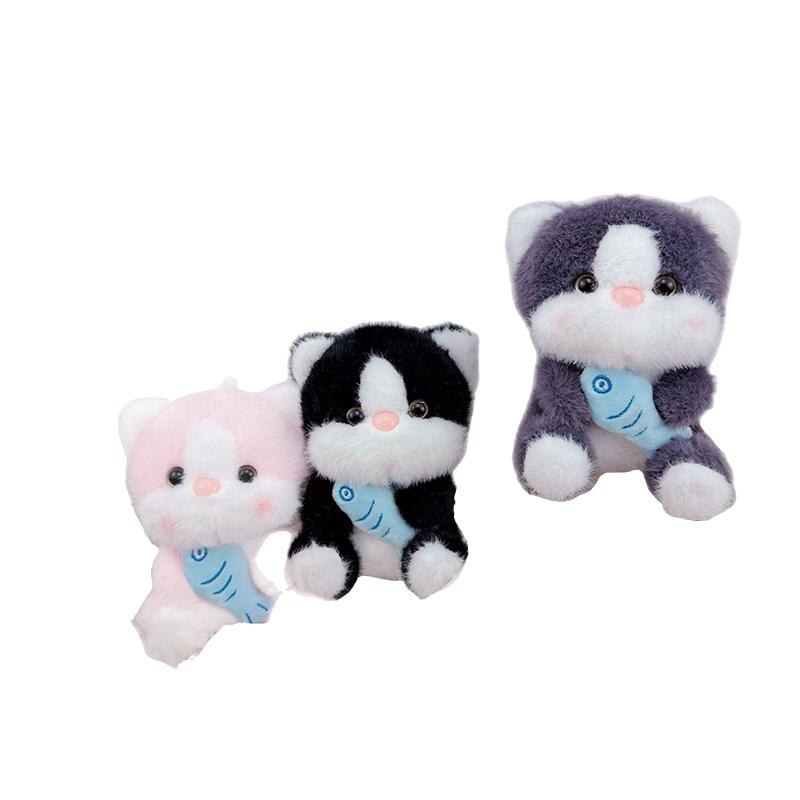 Kreativer Plüsch Kätzchen Schlüsselanhänger Niedliche Cartoon Katze Schlüsselanhänger Lieblicher Rucksack Anhänger Taschenhänge Dekoration Auto Schlüsselhalter Geschenke