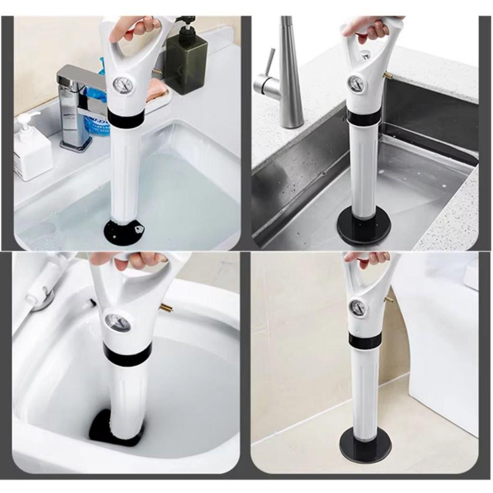 Pipe Plunger Sewer Pipe Unblocker High Pressure Drain Unclogging Device  Household Use