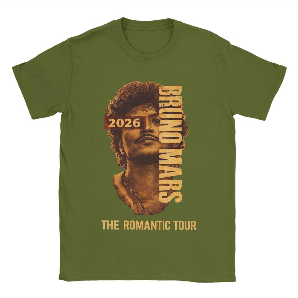 The RoUnisextic Tour Bruno Mars AYM Cotton T Shirt For Unisex Beach Aesthetic TShirts O Neck Trendy Tees Oversize Casual Clothes