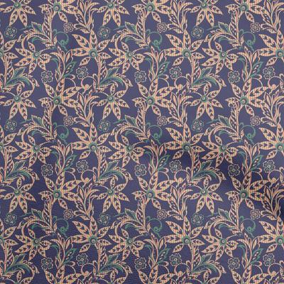 Cotton Flex Blue Fabric Damask Dress Material Fabric Print Fabric By The Yard 40 Inch