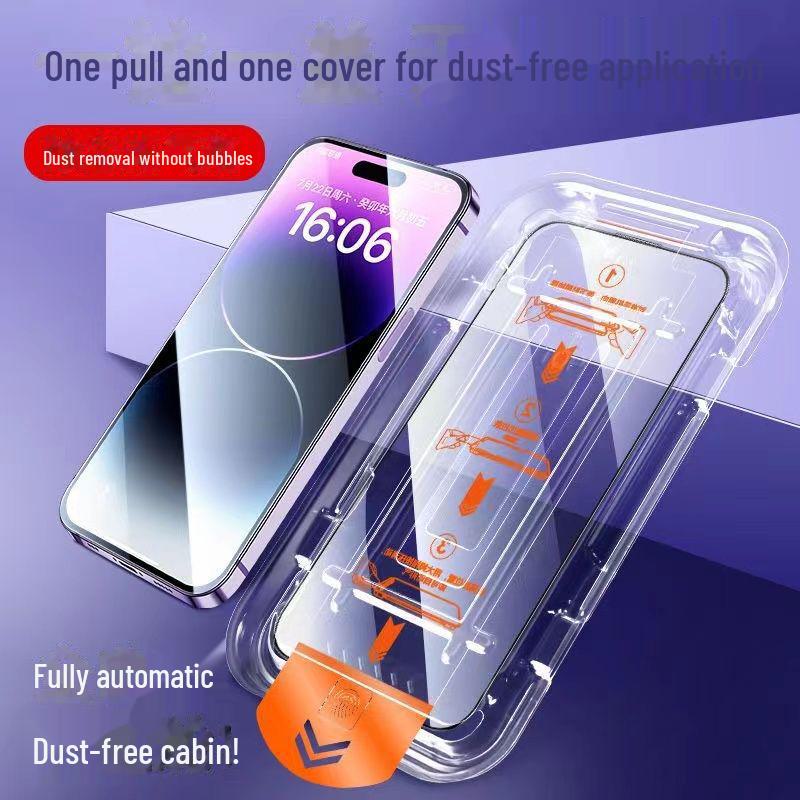 Leicht anzubringender, staubfreier Displayschutz aus gehärtetem Glas für das iPhone 12 Pro Max