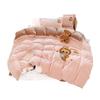 2026 Embroidered Milk Velvet Cartoon Towel Quilt Set - 4 Pieces, Double-Sided for Warmth