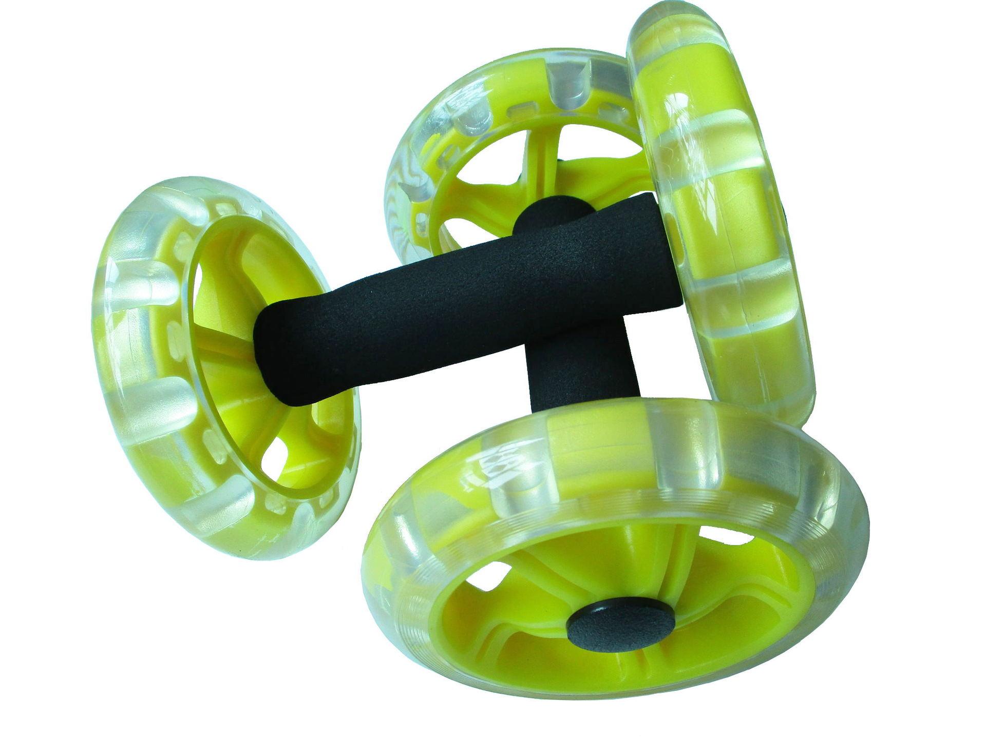 AB Wheel Rollers Four-wheeled Core Abdominal Wheels Workout for Ab Training Gym Home yellow #1