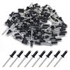100 Pop Blind Rivets 4.8 X 12 Mm – Aluminium Body / Steel Stem, Black (pack of 100)