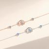 Tancise 925 Sterling Silver Zircon Bracelet Jewelry Geometric Bead Chain Link Bracelets Fashion Fine Wedding Gift for Girlfriend Women