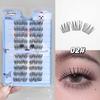 Gegebear 10 Rows Glue-Free False Eyelashes Comic Eye Style Natural Curling Lashes Easy To Wear Perfect for Beginners