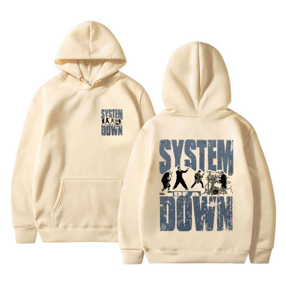 90s Rock Vintage printed hoodie men's Casual Hoodie Alternative Metal music hoodie