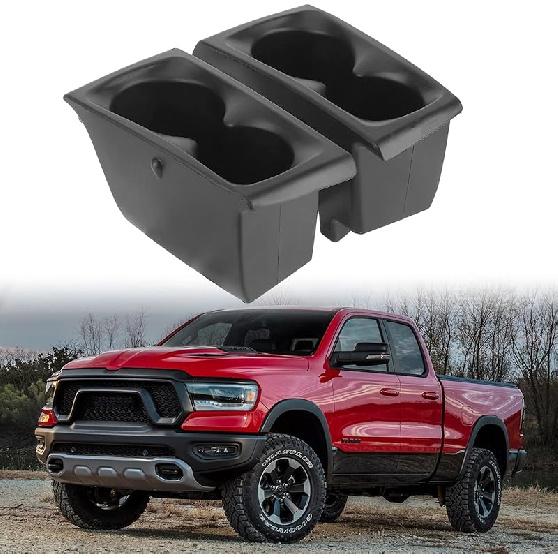 Cup Holders Ert Compatible With -2026 Ram 1500 Cup Holder, Replace #5YK46TX7AC 5YK47TX7AC, Door Cup Holders For Right And Left Pocket, Pack Of 2