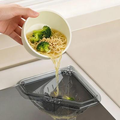Cesto Pegador de Alimentos para Pia Cesto Triangular Magnético para Ralo Canto da Pia da Cozinha Cesto Coador de Ralo Suspenso Filtro sem Furo