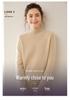 Women's Cashmere Half High-Neck Sweater - Autumn/Winter, Thickened, Solid Color, Loose Saddle Shoulder Knit.