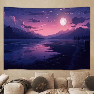 Seascape, Sunrise Tapestry, Mountain View, Natural Scenery, Seascape Gift Tapestry