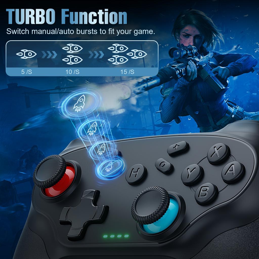 Gamepads for Nintendo Switch/Pc/Ios/Android Wireless Controller Turbo Vibration Game Control Console Remote Accessories