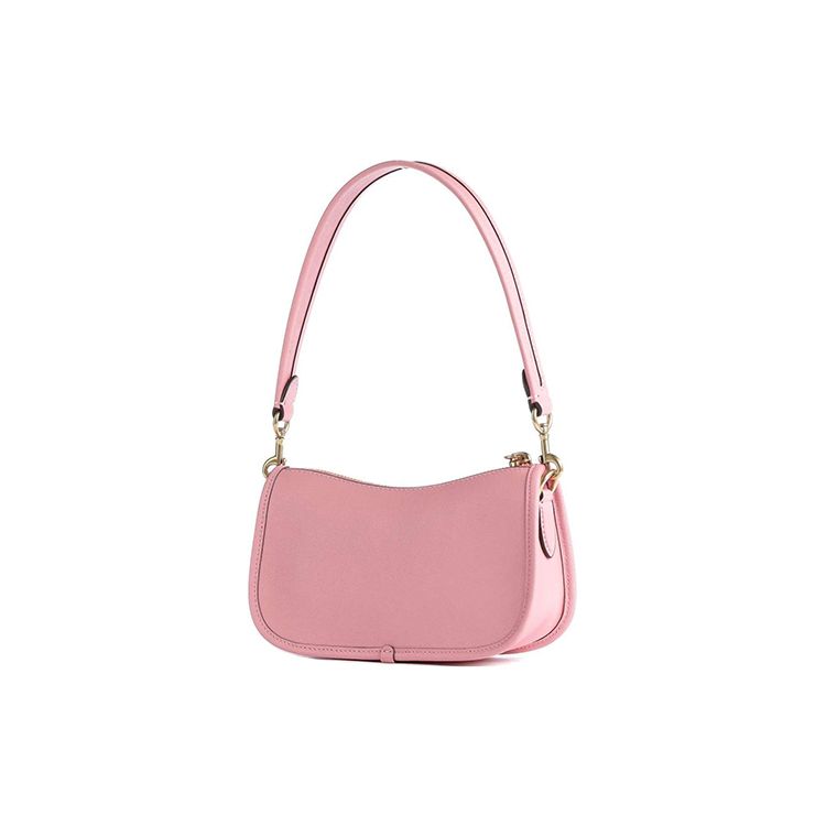 Coach Swinger 20 Zipper Closure Pebble Leather Shoulder Bag Women Shoulder Bag Pink C2643-B4S9M