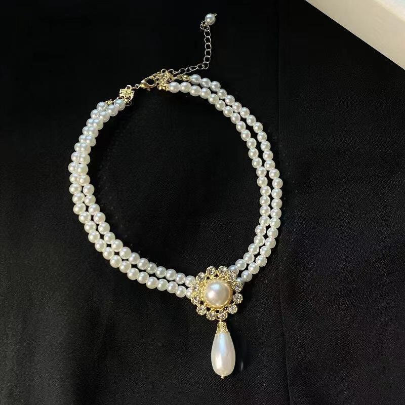 Vintage Court Style Double Layered Collarbone Elegant Temperament Necklace