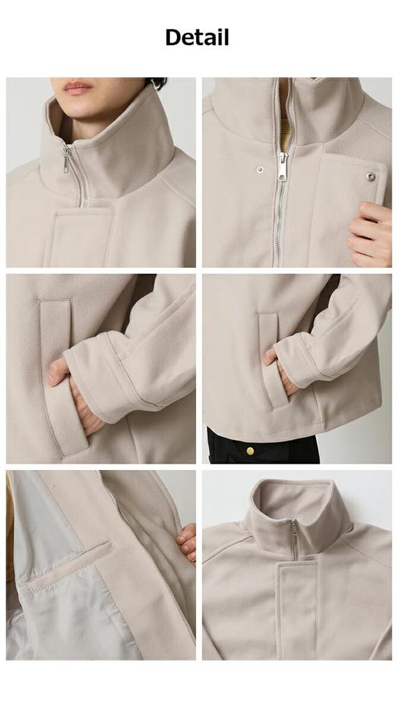 Arcade Oversized Tech Wool Short Oversized Size Black Men's Overcoat, Coat, Blouson, L,